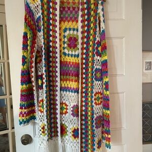 AKIRA Multicolor Crochet Women's Cardigan
